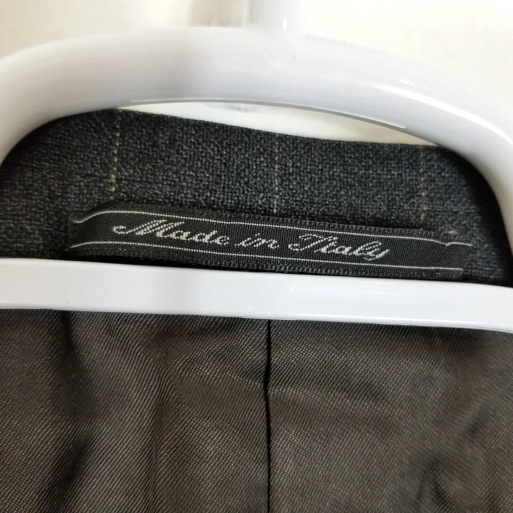 Ermenegildo Zegna Men's Striped Wool Blazer Sz 52 R‎ Sport Jacket Gray